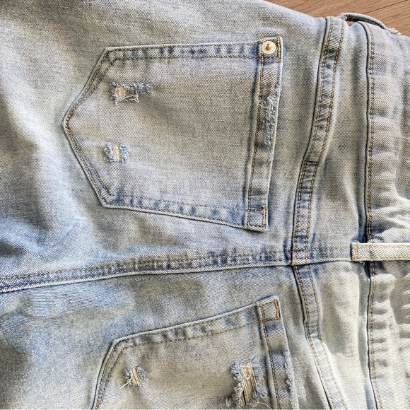 INC denim jeans Size us2/ 26. Blue ripped straight leg - Picture 4 of 9